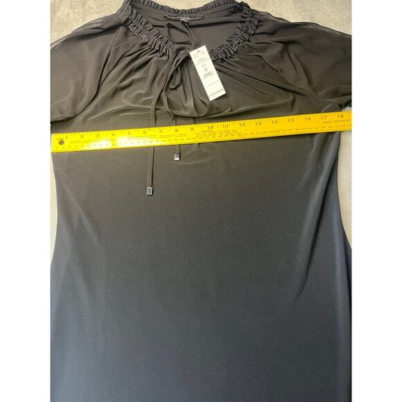 White House Black Market long‎ Sleeve Black Dress Size Medium NWT - Picture 5 of 7